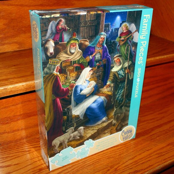 3/$55❤️Cobble Hill HOLY NIGHT puzzle Family Pieces small medium large Christmas - Picture 6 of 6